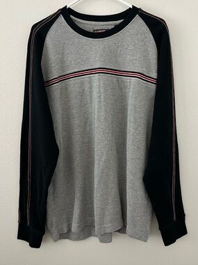 Vintage Point Zero Alternative Movement Striped Shirt Sz L 90s Y2K Grunge Skater